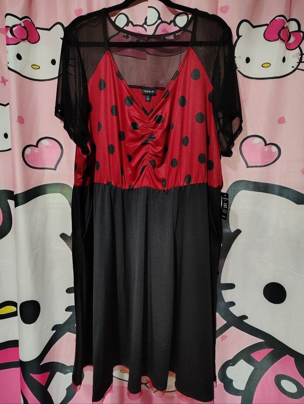 NWT Torrid Lady Bug Mini Dress - Size 4 - Picture 2 of 7